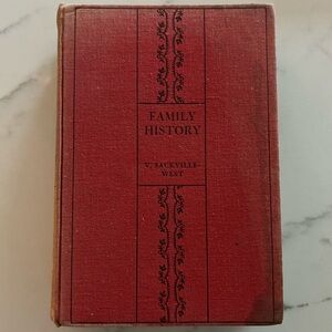 Vintage Red 'Family History' Book by V. Sackville-West